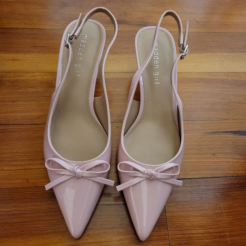 Steve Madden NWOT- Patent Pastel pink slingbacks